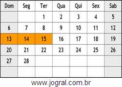 Calendário Fevereiro Ano 2078