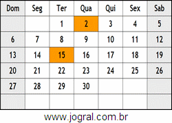 Calendário Novembro Ano 2078